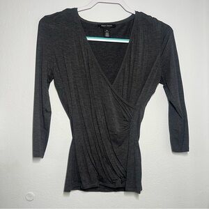 White House Black Market Draped Wrap Top